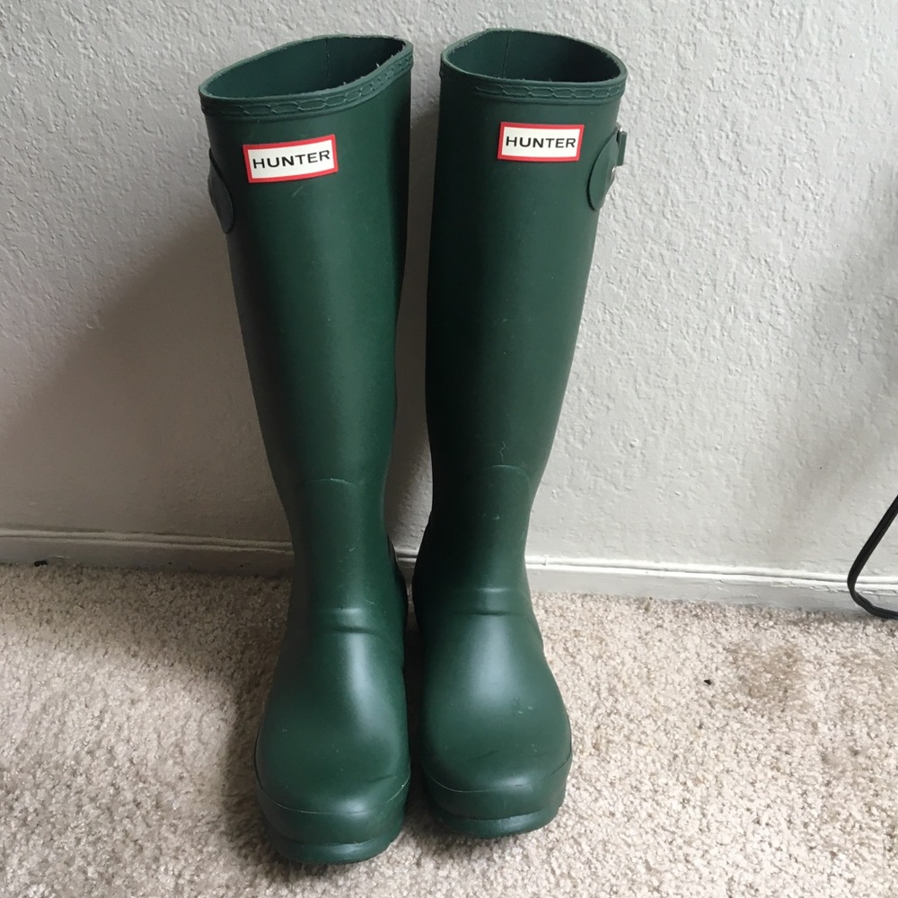 Hunter boots green
